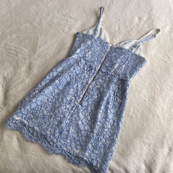 16. NBD x the NAVEN twins baby blue lace mini dress - Picture 6 of 6